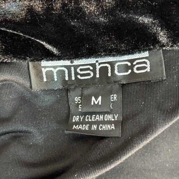 Size M Velvet Wrap Top Jacket Whimsigoth Y2K Ruffle 90s Goth Holiday Glam Black - Picture 8 of 8